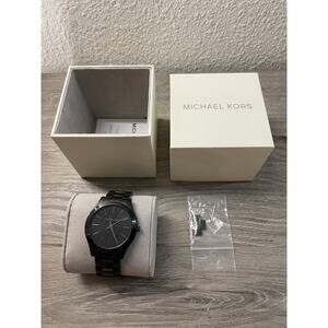Michael Kors Slim Runway Black Ion-Plated Stainless Steel Men's Watch MK-8672